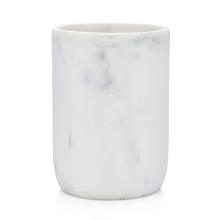 Copo de mármore branco da secadora de roupa do banheiro da coleção de Blanc para bancadas da vaidade